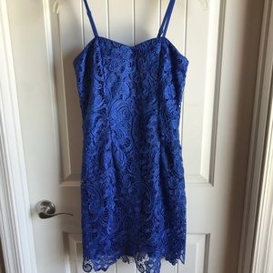 Point Blue Lace Dress Large